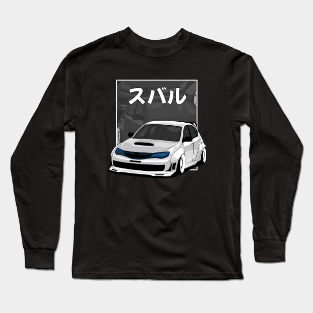 Subaru Impreza 2007-2011 Japanese Comics Long Sleeve T-Shirt by Rebellion Store